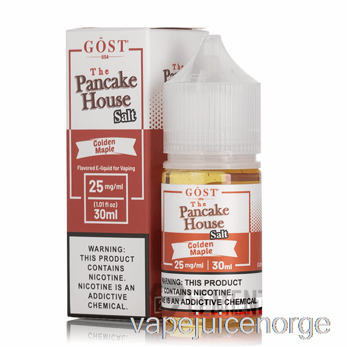 Vape Med Nikotin Golden Maple Salter - Pannekakehuset - Gost Vapor - 30ml 50mg